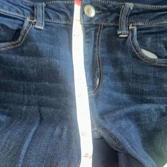 American Eagle Dark Wash Mid Rise Super Stretch Denim Jegging Ladies Size 4 - Picture 11 of 12